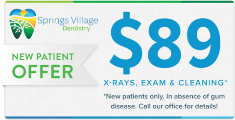 New Patient Offer: $89 X-Rays, Exam and Cleaning* (*New patients only. In absence of gum disease. Call our office for details!