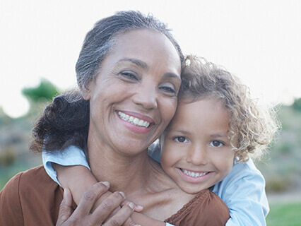 Grandma and grandchild